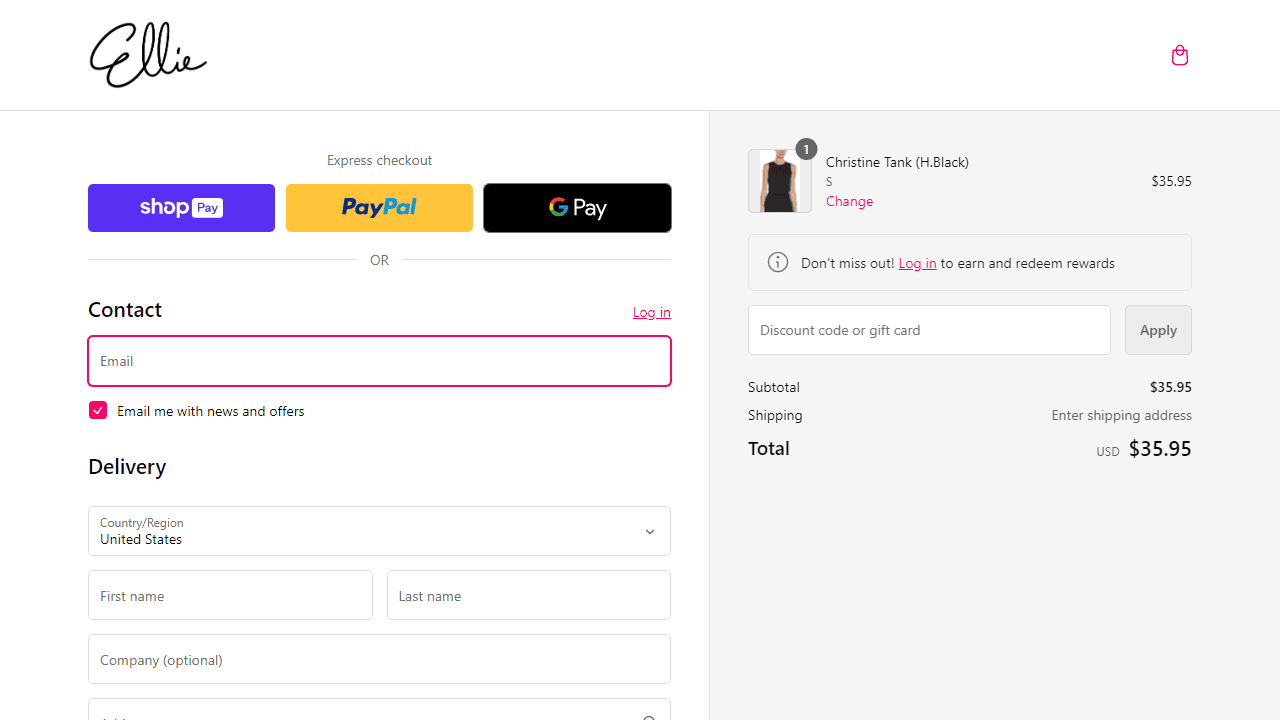 How to apply Ellie coupon code